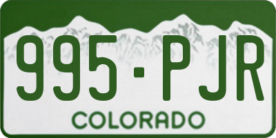 CO license plate 995PJR