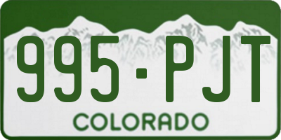 CO license plate 995PJT