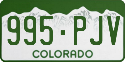 CO license plate 995PJV