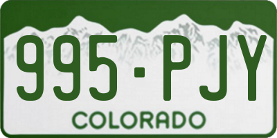 CO license plate 995PJY