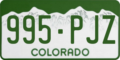 CO license plate 995PJZ