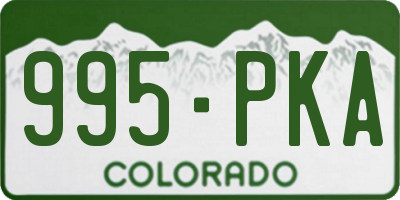 CO license plate 995PKA