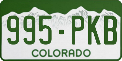 CO license plate 995PKB