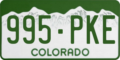 CO license plate 995PKE