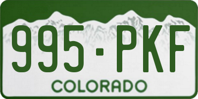CO license plate 995PKF