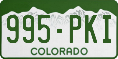 CO license plate 995PKI