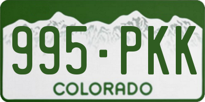 CO license plate 995PKK