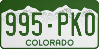 CO license plate 995PKO