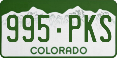 CO license plate 995PKS