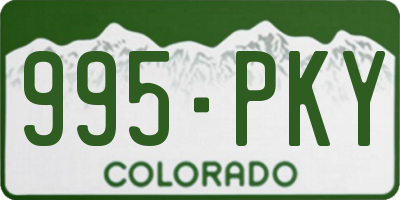 CO license plate 995PKY