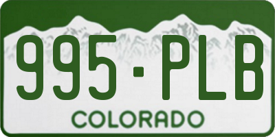 CO license plate 995PLB