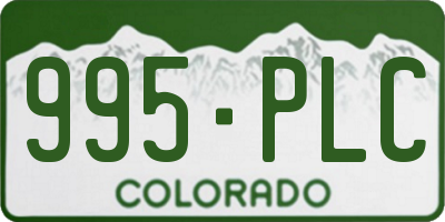 CO license plate 995PLC