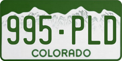 CO license plate 995PLD