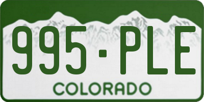 CO license plate 995PLE