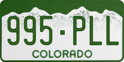 CO license plate 995PLL