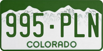 CO license plate 995PLN