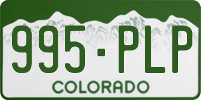 CO license plate 995PLP