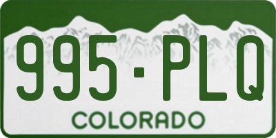 CO license plate 995PLQ