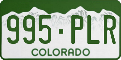 CO license plate 995PLR