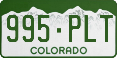 CO license plate 995PLT