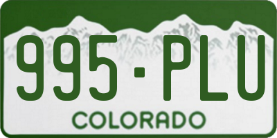 CO license plate 995PLU