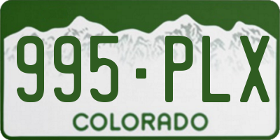 CO license plate 995PLX