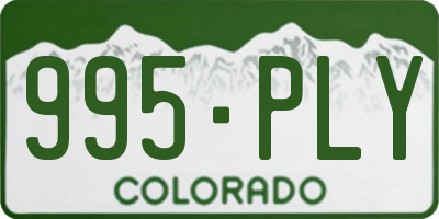CO license plate 995PLY
