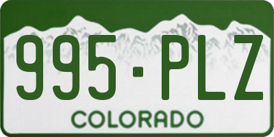 CO license plate 995PLZ