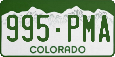 CO license plate 995PMA