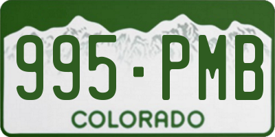 CO license plate 995PMB