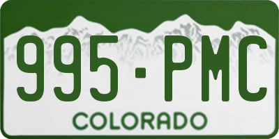CO license plate 995PMC