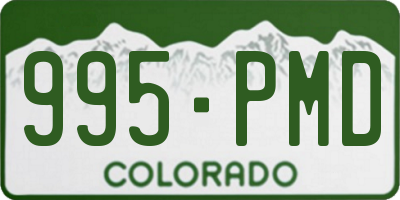 CO license plate 995PMD