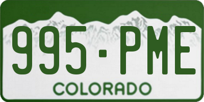 CO license plate 995PME