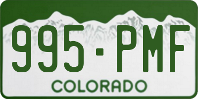 CO license plate 995PMF