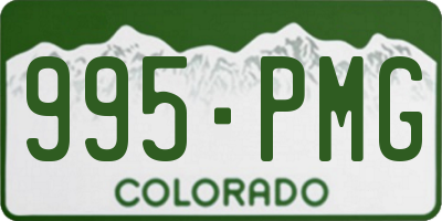 CO license plate 995PMG