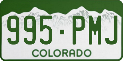 CO license plate 995PMJ