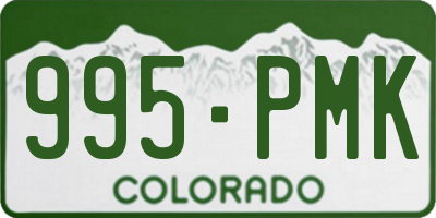CO license plate 995PMK