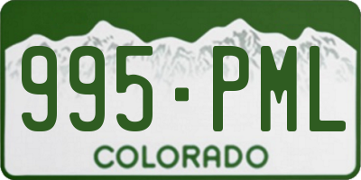 CO license plate 995PML