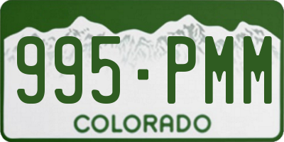CO license plate 995PMM