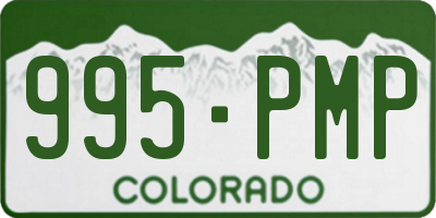 CO license plate 995PMP