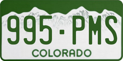 CO license plate 995PMS