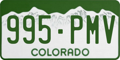 CO license plate 995PMV