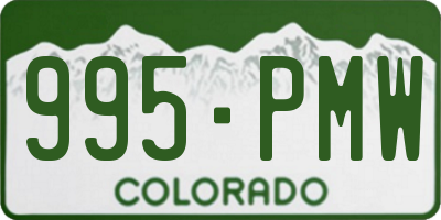 CO license plate 995PMW