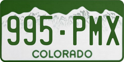 CO license plate 995PMX