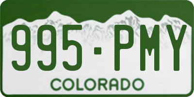 CO license plate 995PMY