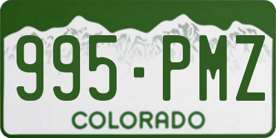 CO license plate 995PMZ