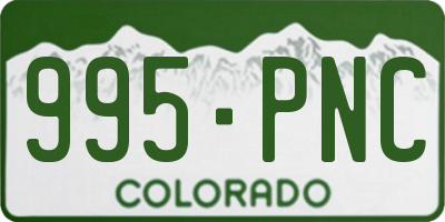 CO license plate 995PNC