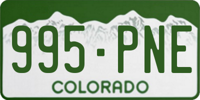 CO license plate 995PNE