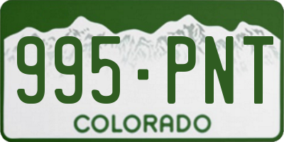 CO license plate 995PNT