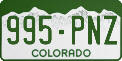 CO license plate 995PNZ